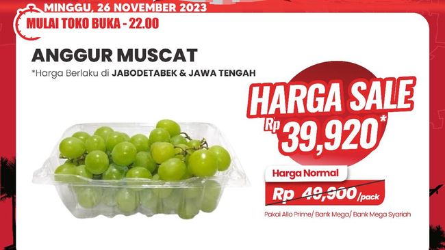 Besok Di Transmart, Anggur Muscat Viral Akan Didiskon Besar, Ayo Buruan!