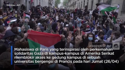 Demonstrasi di Paris Pisah antara Pendukung Palestina dan Israel