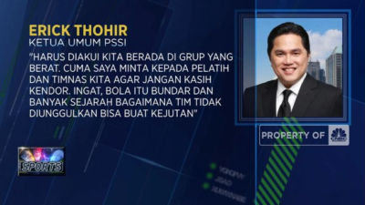 Timnas Indonesia Berjuang di Grup Sulit. Erick Thohir: Tetap Semangat