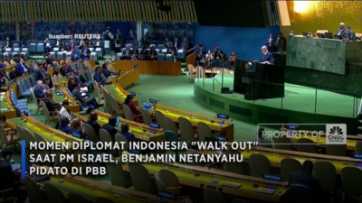 Diplomat RI Keluar Saat Netanyahu Berpidato di PBB