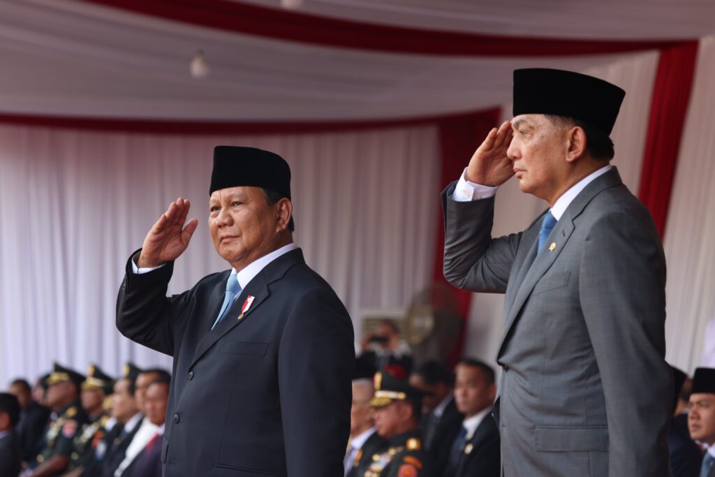 Crowds Cheer for Prabowo Subianto and Defense Minister Sjafrie as They Ride Maung in Handover Ceremony