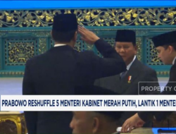 Prabowo Reshuffle Kabinet: Lantik 4 Menteri Baru